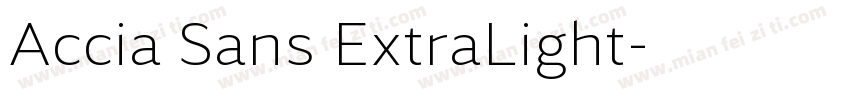 Accia Sans ExtraLight字体转换